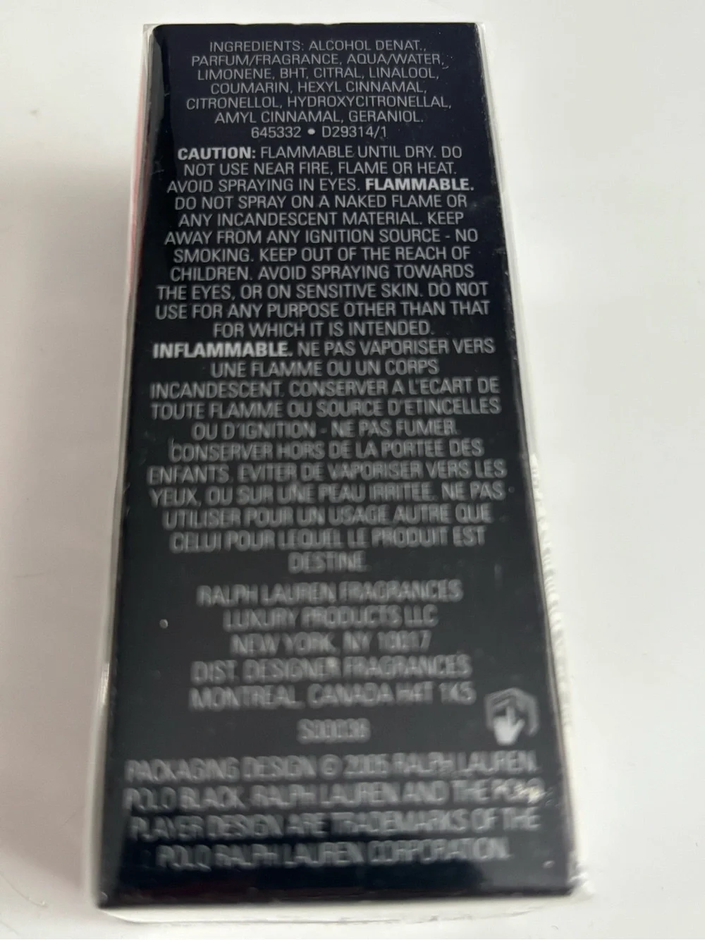 NWT Polo Black 30ml Travel Size, Sealed.